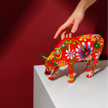 Декоративная статуэтка Flower Lover Cow - L (30,5*19,5 см)