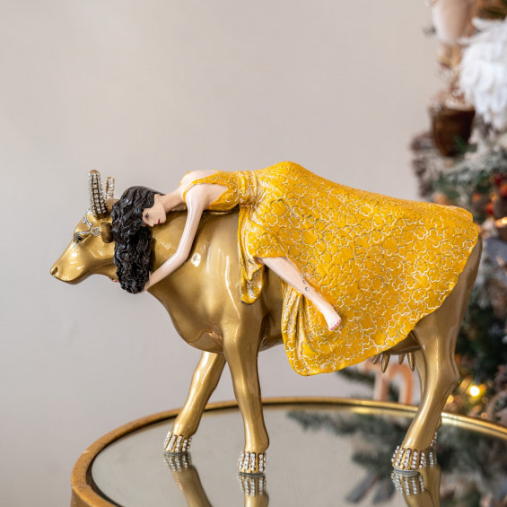 Коллекционная корова Золотая Богиня CowParade  30,5х19,5 см 